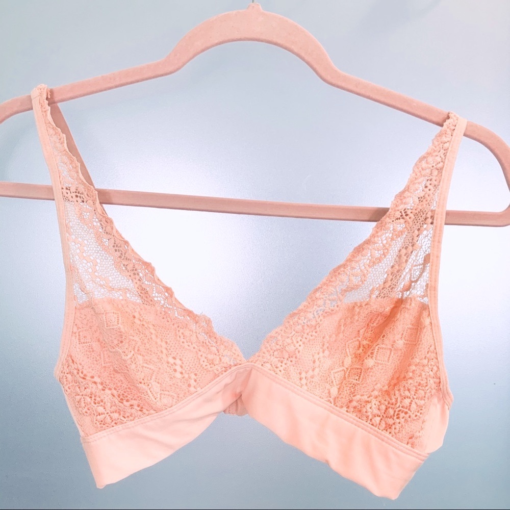 Marilyn Monroe Lacey Peach Triangle Bralette Medium